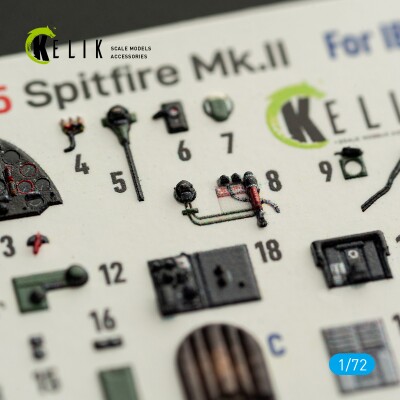 Supermarine Spitfire Mk.II декаль інтер'єр для комплекту IBG 1/72 KELIK K72275 детальное изображение 3D Декали Афтермаркет