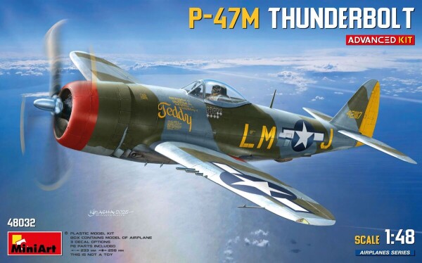 Сборная модель 1/48 Самолет Republic P-47 M Thunderbolt MiniArt 48032 детальное изображение Самолеты 1/48 Самолеты