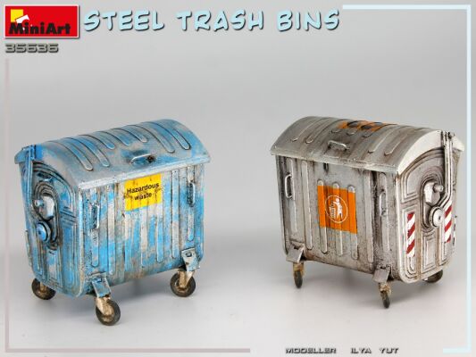 Metal trash cans 1:35 детальное изображение Аксессуары 1/35 Диорамы