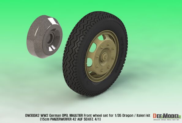 German Opel Maultier Sagged Front Wheel set ( for Dragon/Italeri 1/35) детальное изображение Смоляные колёса Афтермаркет