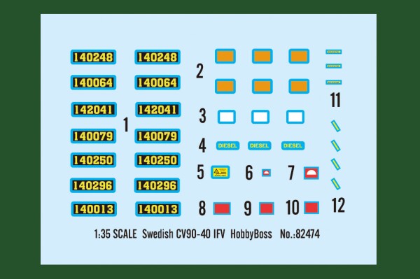 Сборная модель 1/35 Шведская БМП CV90-40 ХоббиБосс 82474 детальное изображение Бронетехника 1/35 Бронетехника
