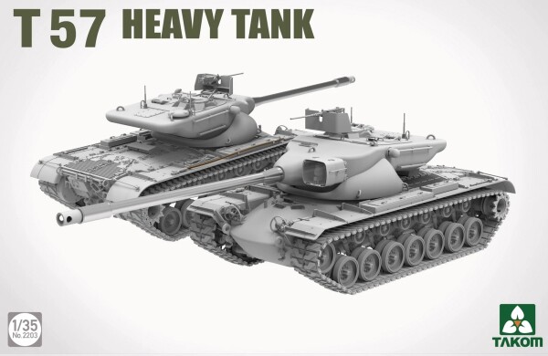 Scale model 1/35 Heavy American tank T57 Takom 2203 детальное изображение Бронетехника 1/35 Бронетехника