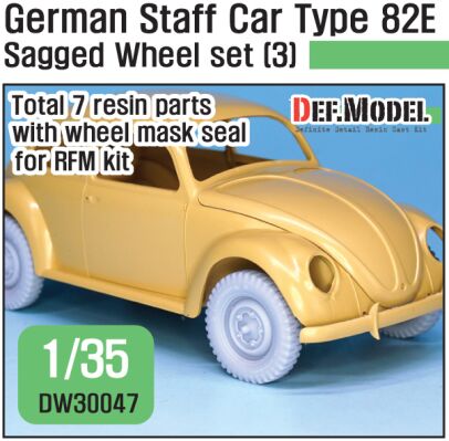 German Staff Car Type 82E Wheel set 03 ( for RFM 1/35) детальное изображение Смоляные колёса Афтермаркет