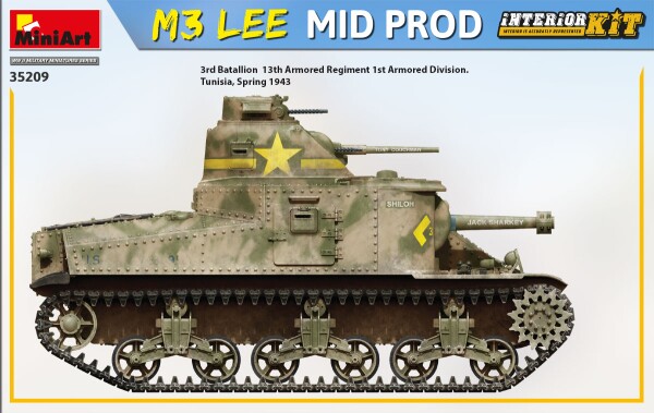 Збірна модель 1/35 Танк M3 Lee Mid Prod. з інтер'єром Miniart 35209 детальное изображение Бронетехника 1/35 Бронетехника