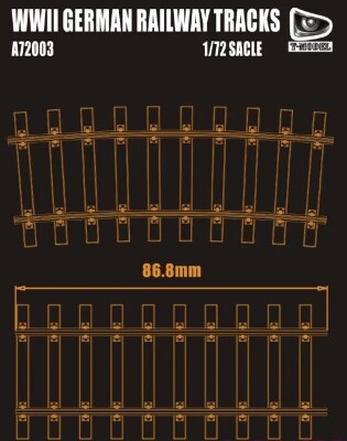 Збірна модель 1/72 Німецькі залізничні колії  (включає 4 колії,   35см ) T-Model A72003 детальное изображение Железная дорога 1/72 Железная дорога