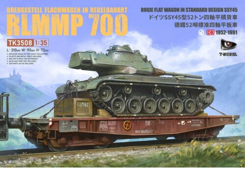 Збірна модель 1/35 Платформений вагон Rlmmp 700 (1952-1991) T-Model TK3508 детальное изображение Железная дорога 1/35 Железная дорога