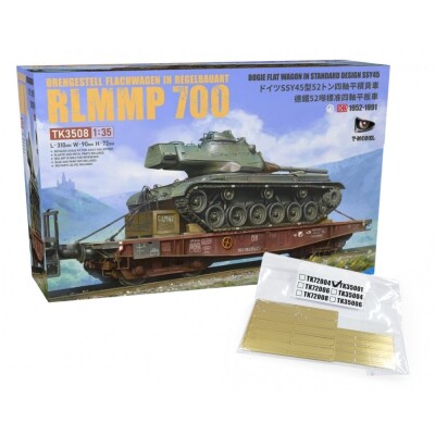 Збірна модель 1/35 Платформений вагон Rlmmp 700 (1952-1991)  (з фототравленням) T-Model TK3508-SP детальное изображение Железная дорога 1/35 Железная дорога