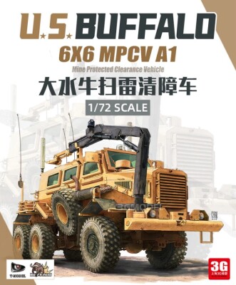 Сборная модель 1/72 Бронетранспортер U.S. 'Buffalo' 6x6 MPCV A1 (стандартная версия) T-Model TK7360 детальное изображение Автомобили 1/72 Автомобили