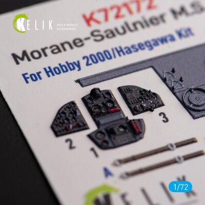 Morane-Saulnier M.S.406 3D декаль інтер'єр для комплекту Hobby 2000/Hasegawa1/72 KELIK K72172 детальное изображение 3D Декали Афтермаркет