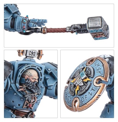 Игровой набор Warhammer 40000 - SPACE WOLVES - ARJAC ROCKFIST детальное изображение Космические Волки Космические Десантники