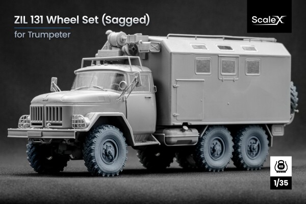 Набор колес (с деформацией) для Зил 131 от Trumpeter ScaleX WM 35018S детальное изображение Колёса Афтермаркет