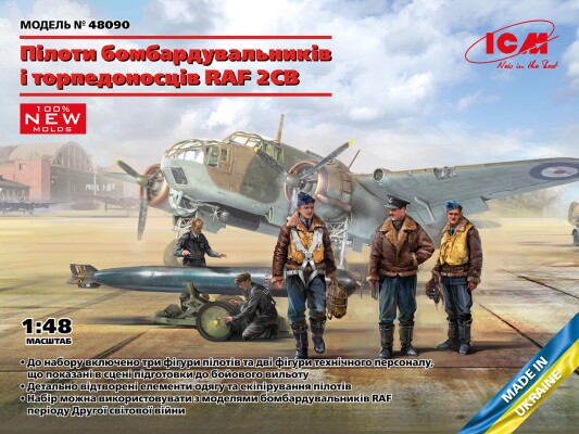 Збірна модель 1/48 Пілоти бомбардувальників та торпедоносців RAF ICM 48090 детальное изображение Фигуры 1/48 Фигуры