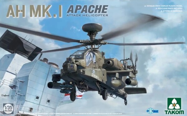 Scale model 1/35 Helicopter AH MK.I Apache Takom 2604 детальное изображение Вертолеты 1/35 Вертолеты