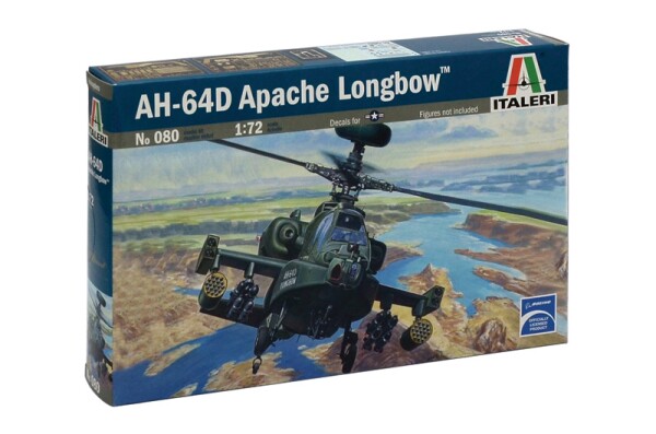 Збірна модель 1/72 Вертоліт AH-64 D APACHE LONGBOW Italeri 0080 детальное изображение Вертолеты 1/72 Вертолеты