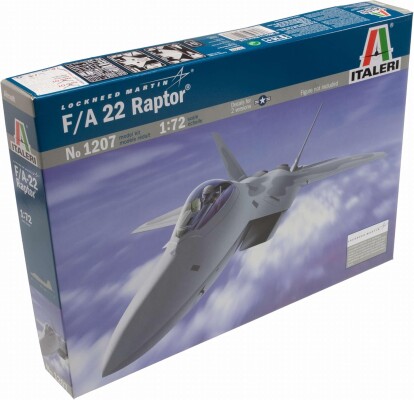 Збірна модель 1/72 Літак F - 22 Raptor Italeri 1207 детальное изображение Самолеты 1/72 Самолеты