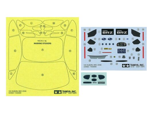 Scale model 1/24 Subaru BRZ (ZD8) Tamiya 24362 детальное изображение Автомобили 1/24 Автомобили