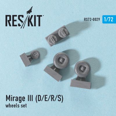 Mirage III (D/E/R/S) wheels set (1/72) детальное изображение Смоляные колёса Афтермаркет