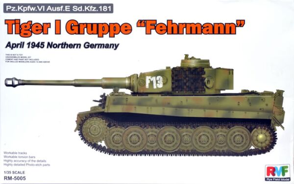 Tiger I Gruppe “Fehrmann” April 1945 Northern Germany детальное изображение Бронетехника 1/35 Бронетехника