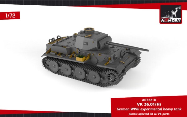 Сборная модель 1/72 Немецкий экспериментальный тяжёлый танк VK 36.01(H) Armory Models Group 72210 детальное изображение Бронетехника 1/72 Бронетехника