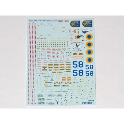 Foxbot 1:48 Decal Su-27PM-1 Ukrainian Air Force, digital camouflage, part 2 (with masks) FB 48-085A детальное изображение Декали Афтермаркет