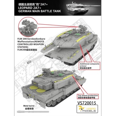 Збірна модель 1/72 Танк Леопард 2A7+ Vespid Models VS720015 детальное изображение Бронетехника 1/72 Бронетехника