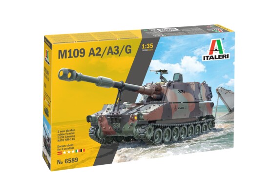 Збірна модель 1/35 САУ М109 A2/A3/G Italeri 6589 детальное изображение Артиллерия 1/35 Артиллерия