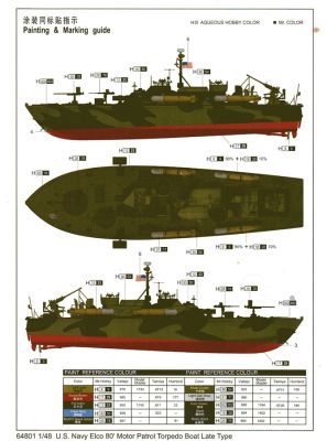 Сборная модель 1/48 корабль Elco 80' Motor Patrol Torpedo Boat, Early Type ILoveKit 64802 детальное изображение Флот 1/48 Флот