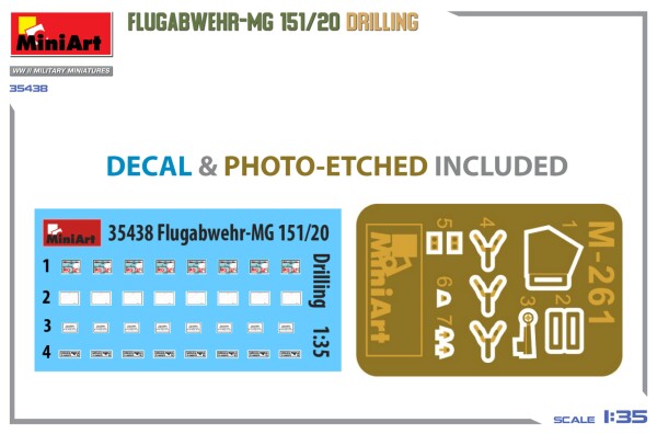 Збірна модель 1/35 Зенітна установка Flugabwehr-MG 151/20 Drilling MiniArt 35438 детальное изображение Артиллерия 1/35 Артиллерия