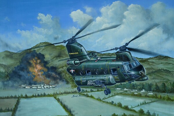 Збірна модель 1/35 Вертоліт ACH-47A &quot;Chinook&quot; Trumpeter 05113 детальное изображение Вертолеты 1/35 Вертолеты
