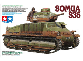 обзорное фото Сборная модель 1/35 танк Somua S35 Тамия 35344 Бронетехника 1/35