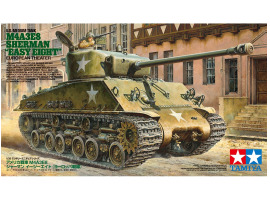 обзорное фото Збірна модель 1/35 американський середній танк M4A3E8 Sherman "Easy Eight" Tamiya 35346 Бронетехніка 1/35