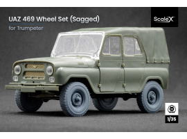 обзорное фото Набір коліс (з деформацією) для УАЗ 469 від Trumpeter ScaleX WM 35007S Колеса