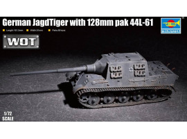 обзорное фото Збірна модель1/72 німецька САУ Jagdtiger зі 128-мм гарматою 44Л-61 Trumpeter 07165 Бронетехніка 1/72