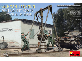 обзорное фото Scale model 1/35 German tankers with a portal crane and a Maybach HL 120 engine MiniArt 35350 Figures 1/35