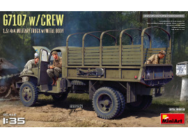 Збірна модель 1/35 Вантажний автомобіль з металевим кузовом G7107 та екіпажем 1,5 т 4x4 MiniArt 35383