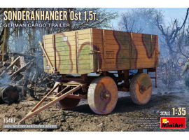 Сборная модель 1/35 Немецкий грузовой прицеп Sonderanhanger Ost 1.5t. МиниАрт 35487