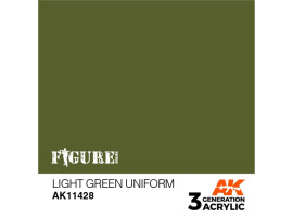 Акриловая краска LIGHT GREEN UNIFORM – СВЕТЛО-ЗЕЛЕНАЯ ФОРМА FIGURES АК-интерактив AK11428