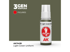 обзорное фото Акриловая краска LIGHT GREEN UNIFORM – СВЕТЛО-ЗЕЛЕНАЯ ФОРМА FIGURES АК-интерактив AK11428 Figure Series
