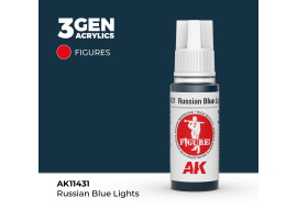 обзорное фото Акриловая краска RUSSIAN BLUE LIGHTS – РУССКИЙ СВЕТЛО - СИНИЙ FIGURE АК-интерактив AK11431 Figure Series