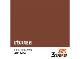 обзорное фото Акрилова фарба RED BROWN – ЧЕРВОНО-КОРИЧНЕВИЙ FIGURES АК-інтерактив AK11434 Figure Series
