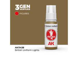 Акриловая краска BRITISH UNIFORM LIGHTS – БРИТАНСКАЯ УНИФОРМА СВЕТЛАЯ FIGURES АК-интерактив AK11438
