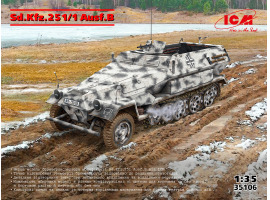 Збірна модель 1/35 Напівгусеничний бронетранспортер Sd.Kfz.251/1 Ausf.B ICM 35106