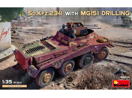 Сборная модель 1/35 Бронеавтомобиль Sd.Kfz.234 WITH MG151 DRILLING Miniart 40014