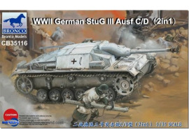 обзорное фото Збірна модель німецького Stug III Ausf C/D Другої світової війни Бронетехніка 1/35