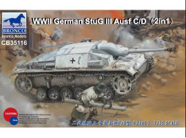 обзорное фото Scale model 1/35 German assault self-propelled gun StuG.III Ausf.C/D (SdKfz 142) Bronco 35116 Armored vehicles 1/35