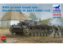обзорное фото Scale model 1/35 German assault self-propelled gun StuG.III Ausf. E (Sd.Kfz. 142/1) Bronco 35118 Armored vehicles 1/35