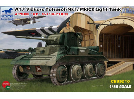 обзорное фото Збірна модель 1/35 Легкий танк A17 Vickers Tetrarch MkI/MkICS Bronco 35210 Бронетехніка 1/35