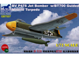 Scale model 1/72 Blohm & Voss BV P178 jet bomber with BT700 guided missile Bronco 7007