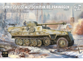 Збірна модель 1/35 Німецький бронетранспортер Sd.Kfz.251/22 з 7,5 см протитанковою гарматою PaK 40 («Pakwagen») Border Model BT-043