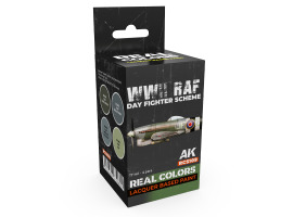 A set of lacquer based acrylic paints WWII RAF Day Fighter Scheme AK-Interactive RCS 109